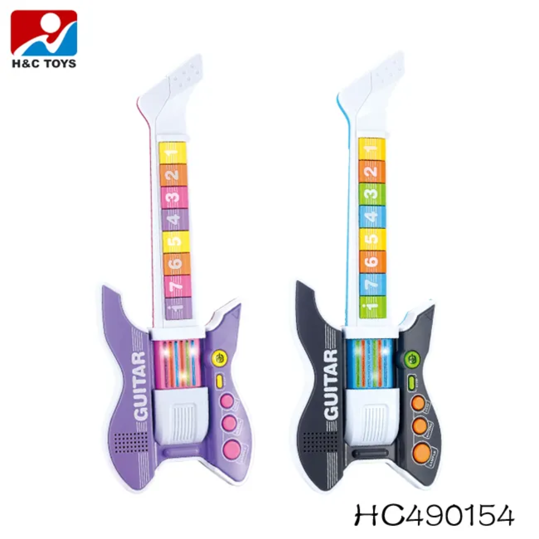Lallafy Interactive Guitar Kit (Bulk) | Musical Learning Guitar Toy with Light & Sound | Educational Music Toy for Kids