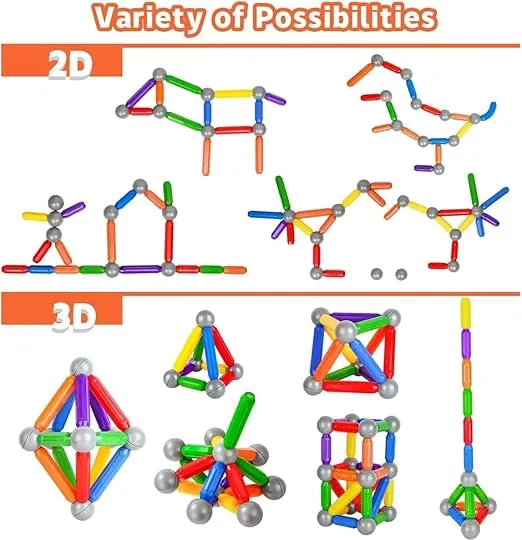 Magnetic Stick and Ball (52 Pcs)