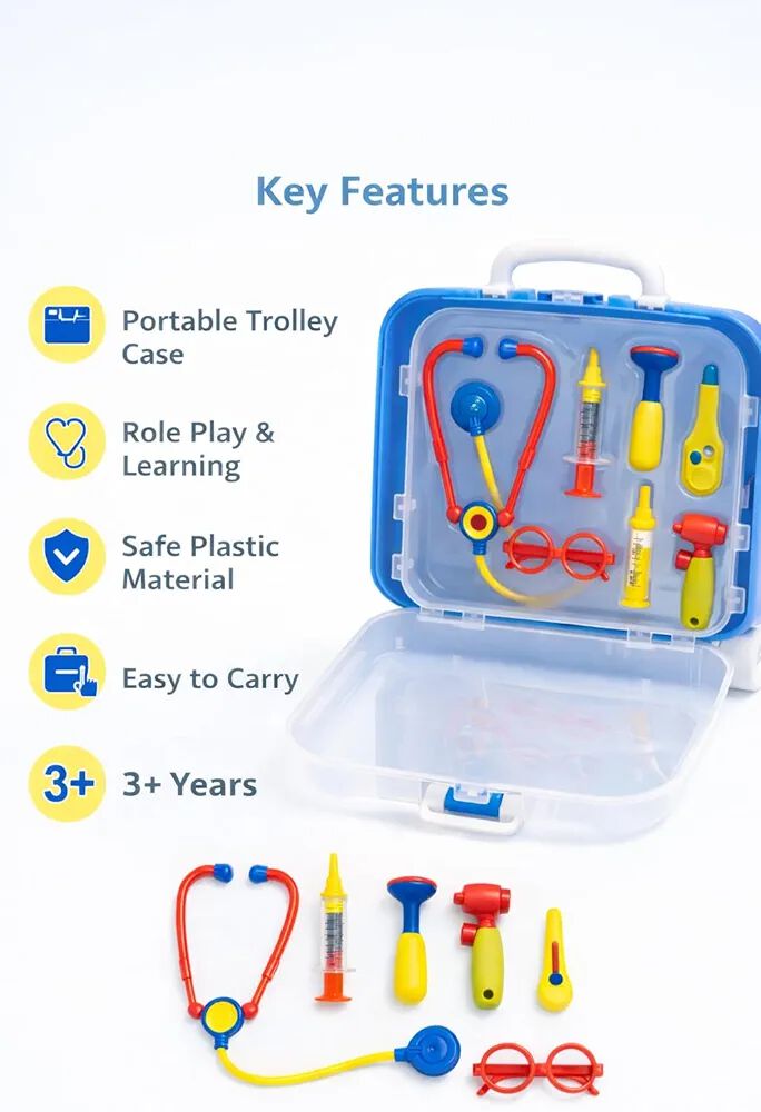 Lallafy Baby Trolley Make-Up Set (Bulk) | Pretend Play Beauty & Makeup Kit with Portable Trolley | Creative Roleplay Toy for Girls