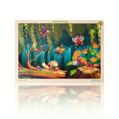 Wooden Colourful Bugs