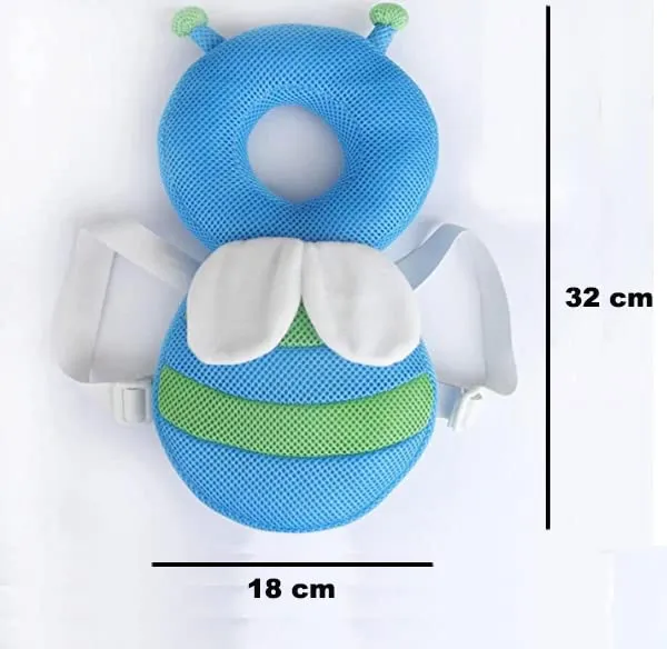 Bee Blue Back Pad Pillow