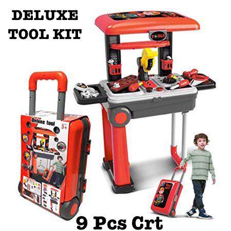 Lallafy Trolley Tool Kit (Bulk) | Pretend Play Construction Tool Set with Portable Trolley | Educational Engineer Roleplay Toy for Kids